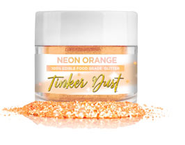 Tinker Dust Edible Glitter- 5 grams - Neon Orange