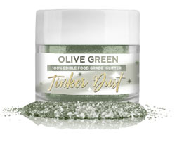 Tinker Dust Edible Glitter- 5 grams - Olive Green
