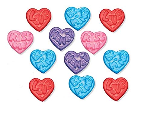 Oasis Supply, Edible Fun Shapes | Sugar Hand Painted Cake, Cupcake Toppers | Valentine's & Mother's Day Decorations (Heart Beats)