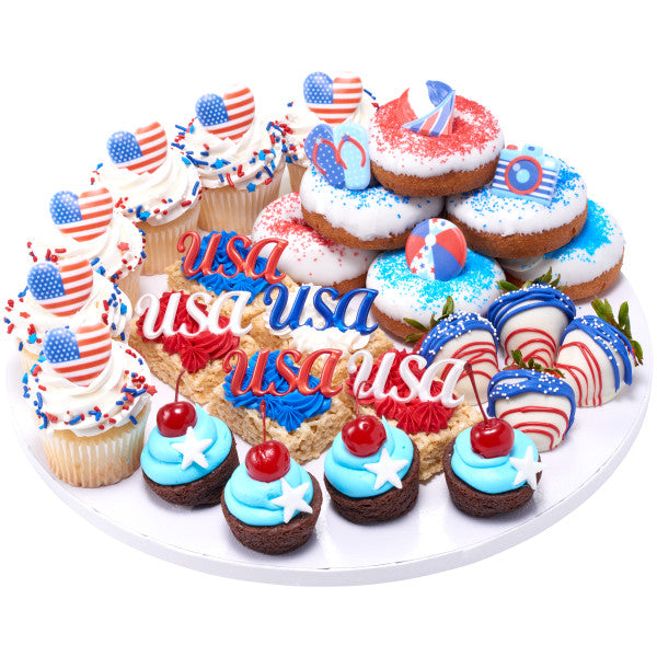 I Love the USA Cupcake Rings 144 ct