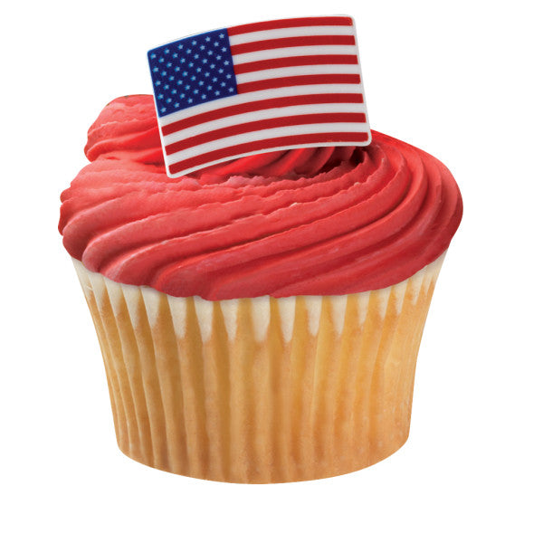 American Flag Cupcake Rings 144ct