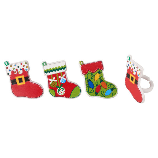 Festive Stockings Cupcake Rings